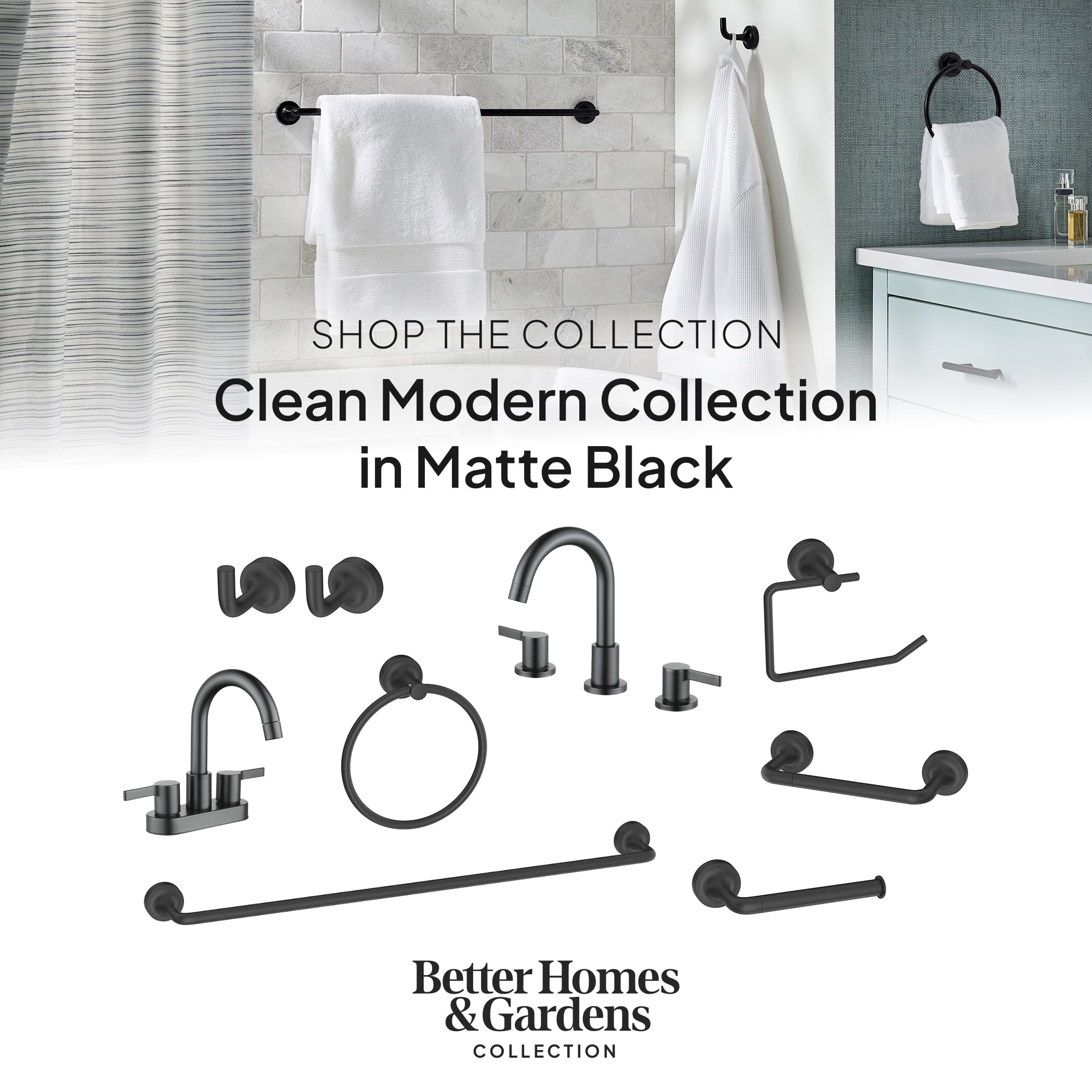 Better Homes & Gardens 8" Widespread Bathroom Faucet in Matte Black