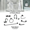 thumbnail image 3 of Better Homes & Gardens Clean Modern Style Wall Mount Toilet Paper Holder Matte Black Finish, 3 of 14