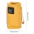 thumbnail image 2 of FOMIYES USB Bottle Warmer, Orange PU, Sandwich Structure, 3 Temperature Modes, Travel Use, 2 of 8