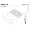 thumbnail image 4 of Gourmetier KGKFA331810SQ Arcticstone 33-Inch Solid Surface White Stone Apron-Front Single Bowl Farmhouse Kitchen Sink with Strainer and Grid in Matte White/Brushed, 4 of 7
