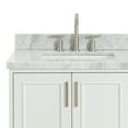 thumbnail image 5 of Ariel Stafford 43 Inch Single Left Offset Rectangle Sink Vanity With Carrara White Marble Countertop W/1.5" Edge In White, 5 of 11