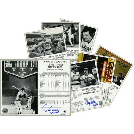MLB - Nolan Ryan Autographed 8x10 No-Hitter Photo Collection with 7 Catchers