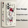 thumbnail image 4 of Disney Mickey Minnie Mouse Phone Case For Samsung A73 A53 A33 A52 A32 A71 A51 A21S A03S A50 A30 5G Liquid Left Rope Funda, 4 of 5