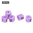 thumbnail image 3 of Clothes Hanger Marker Number 37 Tag Fit 3mm Rod Purple for Garment Clothing Color Coding, Pack of 100, 3 of 6