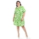 thumbnail image 5 of Vestido camisero con olan Roman Fashion /Tallas Extras, 4326 (Verde flores) verde 36, 5 of 6