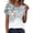 #445-Light Blue, variant on Roncen Short Sleeve Shirts for Women Pleated Crewneck Cute Blouses Dressy Casual Elegant Tops Loose peasant Summer T-Shirts