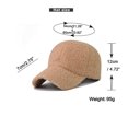 thumbnail image 2 of ZQUUVOU Winter Baseball Cap for Women Men Faux Fur Fuzzy Baseball Cap Warm Shearling Fleece Lined Adjustable Ball Cap Black, 2 of 3