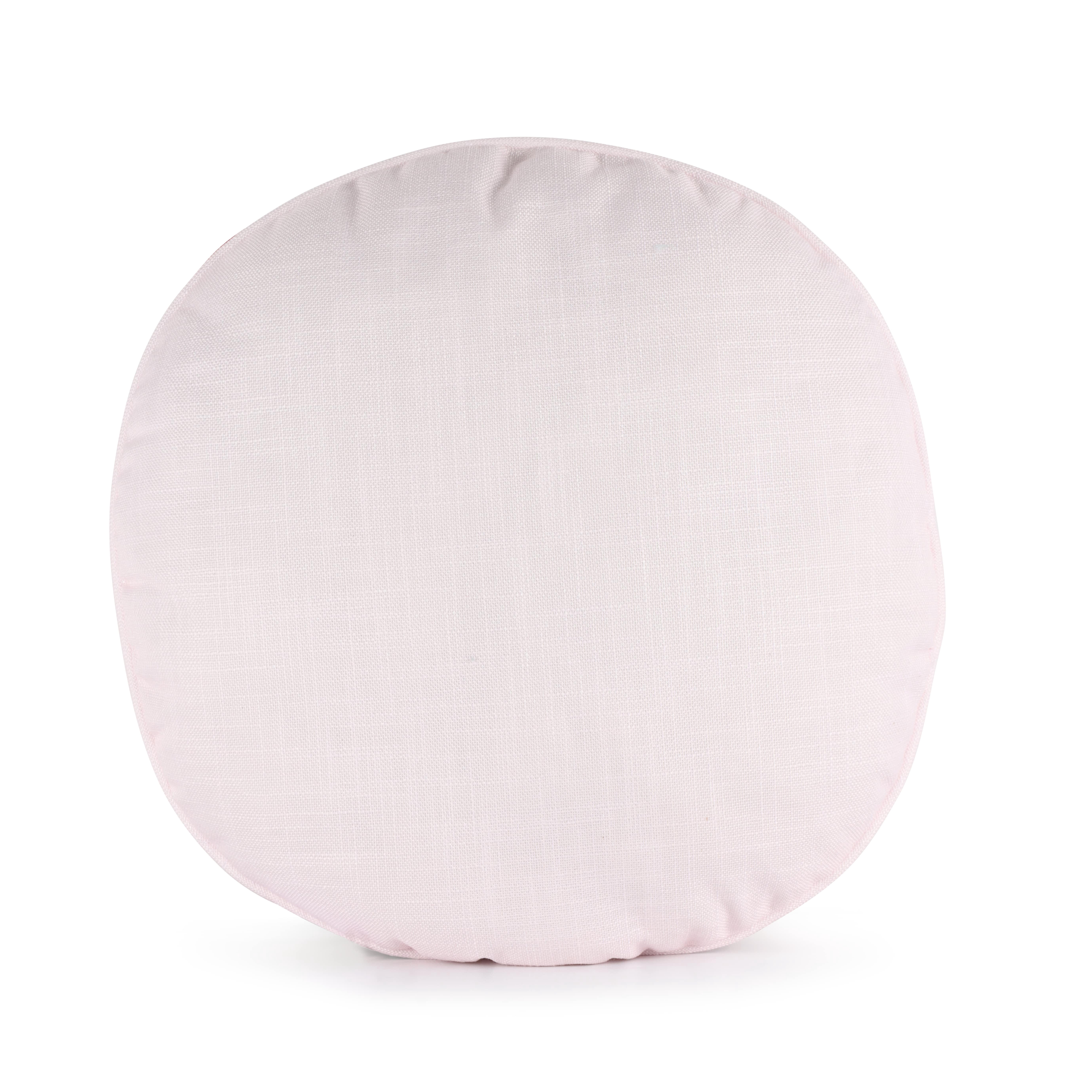Princess Floral Gardens 14in Round Decorative Pillow, Polyester, Pink, Disney