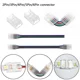 thumbnail image 2 of 5 conectores de cubierta transparente sin soldadura de 2/3/4/5/6 pines para tiras de luces LED de un solo color CCT RGB RGBW RGBCCT, conectores de esquina de cinta, 2 of 5
