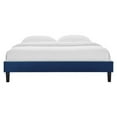 thumbnail image 4 of Modway Reign King Performance Velvet Platform Bed Frame in Navy, 4 of 6