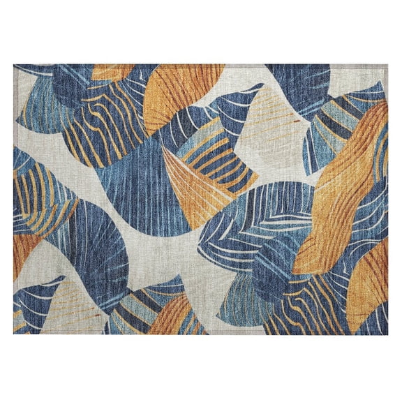 Dalyn Rugs Machine Washable Indoor/Outdoor Chantille ACN2220 Navy 1'8" x 2'6" Rug