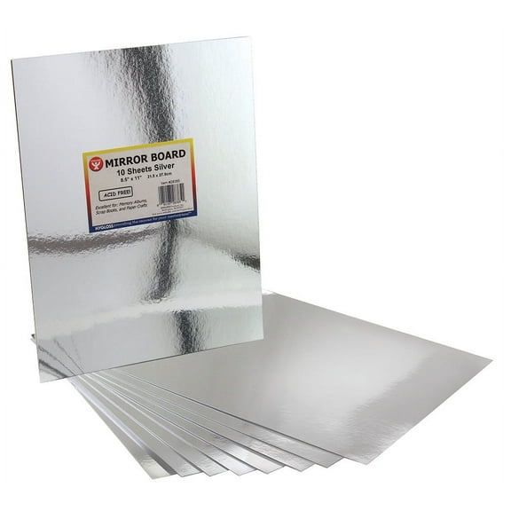 Hygloss Mirror Board, Silver, 5/Pkg.