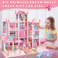 thumbnail image 5 of MANGOBOB Dollhouse for Kids Furniture Preschool Dollhouse House Toy for Toddlers Girls, 5 of 8