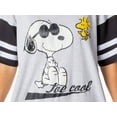thumbnail image 3 of Peanuts Womens' Joe Cool Snoopy Woodstock Athletic Varsity Style Nightgown Pajama Shirt Dress Sleepwear Loungewear, 3 of 6