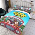 thumbnail image 3 of Tropa Goof Conjunto de sábanas temático, trío de piezas, cómodo y amigable con la piel, diseño único, regalo de decoración para el hogar para familiares, amigos y fans,135cm *200cm, 3 of 6