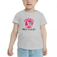 thumbnail image 2 of Friends Not Food Animal Lover Vegan Funny Toddler T Shirts for Boys Girls (Gray, 4T), 2 of 5