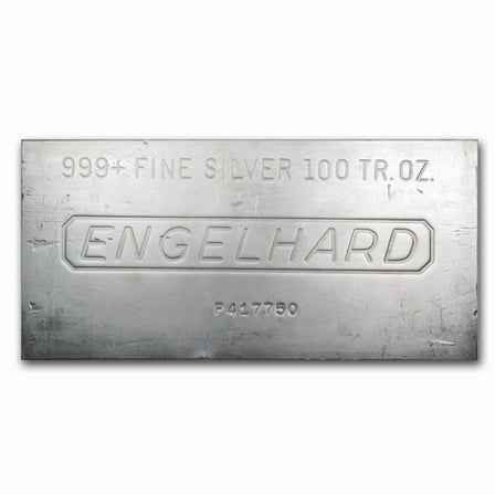 100 oz .999 Fine Silver Bar - Engelhard