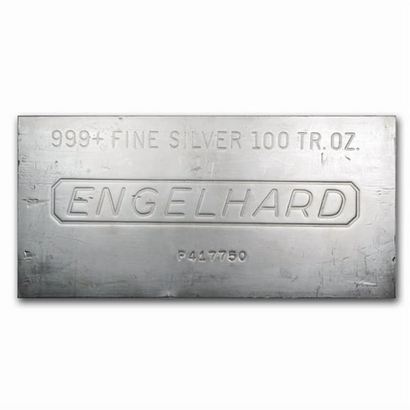 100 oz .999 Fine Silver Bar - Engelhard