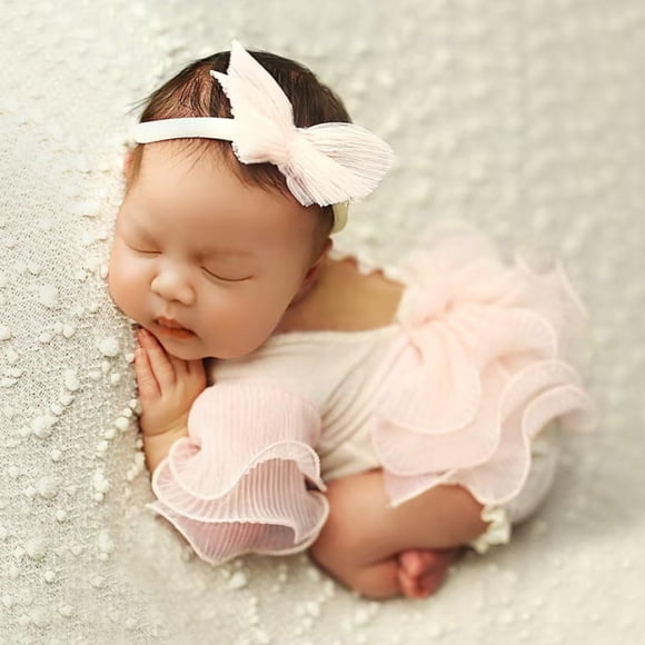 Traje fotográfico Ylsteed, mameluco de encaje para recién nacido, para niña de 0 a 2 m