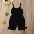 thumbnail image 6 of Douhoow Summer Toddler Girl Sleeveless Solid Romper Bib Pants Jumpsuits 1-6Y, 6 of 9