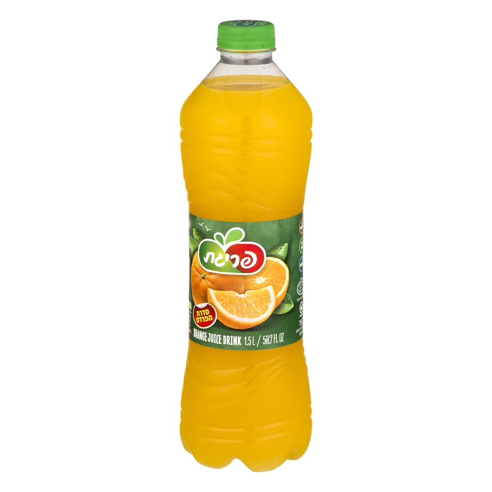 (2 pack) Prigat Orange Juice Drink, 1.5 LT, is Refreshing with no Preservatives. For Passover & all year.