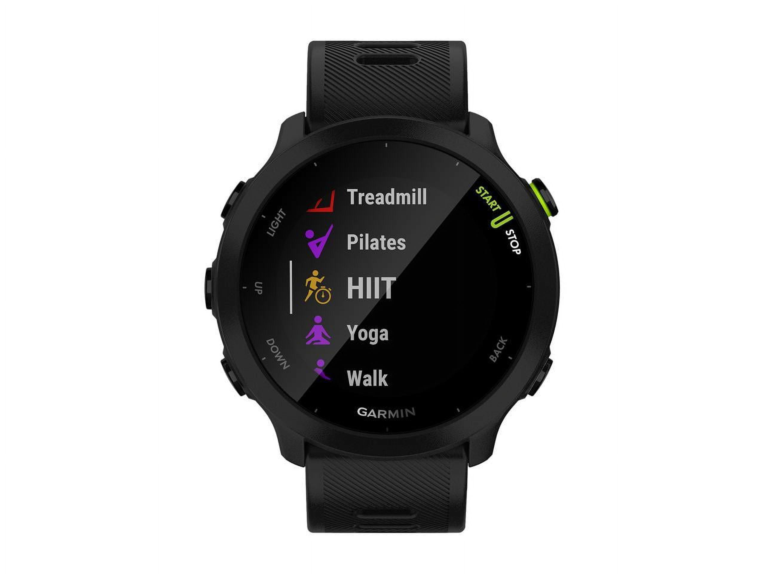 Garmin Forerunner® 55 GPS Running Smartwatch, White/Black - Worldshop