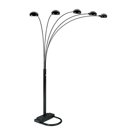 ORE International 5 Arms Arch Floor Lamp, Black (Best Place To Mine Gold Ore)