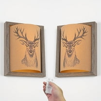 Kiven Battery Operated Wall Sconces with Remote Control,Rechargeable Wall Sconces,Set of 2 Dimmable Wall Lighting for Living Room Bedside,Handmade Farmhouse Wall Decor BD3092