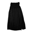 thumbnail image 5 of Uscallm Women's High Low Maxi Skirt Flowy Bohemian Casual Long Beach Skirt with Elastic Waist Summer Vacation Outfits, Black M, 5 of 6
