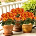 thumbnail image 4 of Artificial Geraniums Faux Flowers UV Resistant Realistic Bouquet for Garden Patio Porch Window Box Hanging Basket Home Wedding Party Decorations, 4 of 7