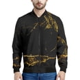 thumbnail image 4 of Chaquetas gráficas con grietas de mármol negro, chaqueta bomber con estampado 3D de manga larga a la moda para hombre, abrigo informal holgado para primavera y otoño, 4 of 5