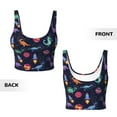 thumbnail image 5 of Picia Space Dinosaur Sports Bra for Women,Padded Strappy Sports Bras Medium Support Yoga Bra with Removable Cups,Running Yoga Bra-Medium, 5 of 9