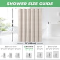 thumbnail image 5 of Seasonwood Beige Boho Shower Curtain Waterproof Bathroom Shower Curtains 72"x72", 5 of 9