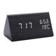 thumbnail image 1 of Led Hygrometer Alarm Clock Led Wooden ClEbony, 1 of 5