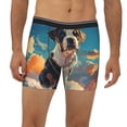 thumbnail image 2 of Xecao Colorful Sky Puppy Print Boxer Briefs for Men's Stretch Moisture-Wicking Underwear, Mid-Rise Classics breathable fabric, 2 of 7