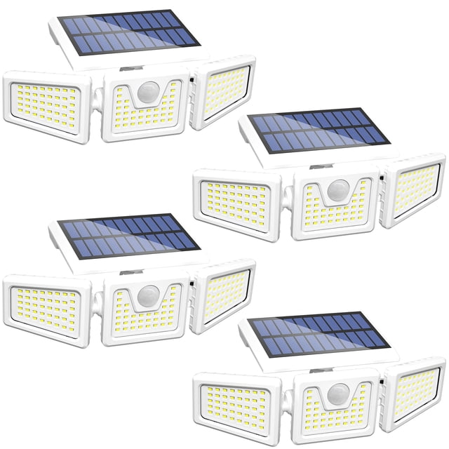 Luces solares INCX 156 LED 8W con sensor de movimiento IP65 a prueba de agua