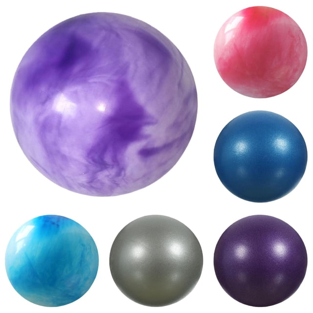 WUSUOWEI 6PCS Inflatable Playground Toy,9 Inches,Yoga Tool,Strength Tool,Kickball Toy with Pumping Tool,Marbleized Bouncy Large Rubber Sensory Toy,for Kids Indoor and Outdoor Play,Exercise Gym
