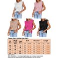 thumbnail image 3 of Bellella T-Shirts pour Femmes Col Rond Haut d'Été Paillettes Scintillantes Débardeurs Aguichant Sans Manches Blouse Chandail pour Dames Rose Rouge TP, 3 of 3
