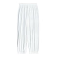 thumbnail image 4 of DHFJKG Linen Pants Women Joggers Elastic Waist Loose Fit Ankle-Tied Pants Lightweight Beach Vacation Loungewear Trousers, 4 of 4