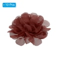 thumbnail image 3 of Uxcell 2.8" Chiffon Flowers Mesh Fabric Flowers Sewing Fabric Appliques Brick Red 10 Pcs, 3 of 6