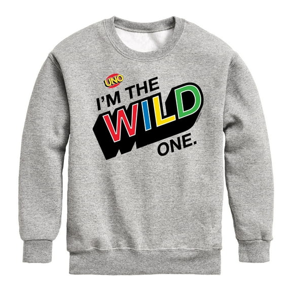 UNO - I'm The Wild One - Toddler And Youth Crewneck Fleece Sweatshirt