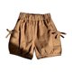 thumbnail image 1 of Odeerbi 1-9 Años Niñas de Verano de Carga Pantalones Cortos Lindos de Lino de Algodón Casual Transpirable de Color Sólido Cortos Lindos de Ocio, 1 of 7