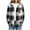 Black, variant on Xdegoge Womens Plaid Flannel Shacket Casual Button Down Shirt Jackets Long Sleeve Hooded Coat Fall Winter Outerwear with Pockets