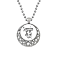 thumbnail image 1 of Collier Pendentif Citation "Un Jour Nous Deviendrons Tous Fous" Rétro Lune Étoiles Bijoux, 1 of 3