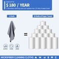thumbnail image 5 of Microfiber Cleaning Cloth, 100 Pack Cleaning Rags Microfiber Towel Bulk Absorbent Lint-Free Wash Cloths, All-Purpose Shop Towels for Cars, Automotive, Garage, Home & Kitchen 11.5"*11.5", 5 of 7