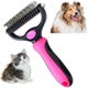 thumbnail image 1 of Cepillo de pelo largo Provence para perros o gatos. Cepillo para pelo de mascotas con doble hoja desenredante para eliminar los nudos del subpelo y cepillar a tu mascota de forma segura., 1 of 5