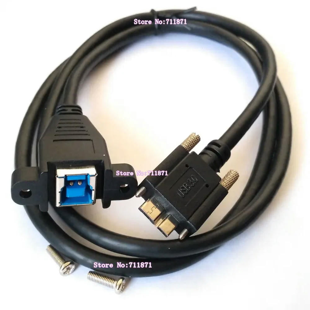 FOR With screw Fixed Usb3.0 B Female Micro Usb V3.0 Male Cable Line Micro Usb V3.0 Male to Micro Usb V3.0 Line Cable Usb3.0 B