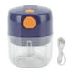 thumbnail image 1 of Picador de ajo eléctrico, Mini procesador de alimentos inalámbrico portátil Picador de ajo Eléctrico portátil azul Diseño de 3 cuchillas Capacidad de 250 mg Sin BPA PP Mini picador de verduras para el, 1 of 14
