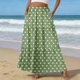 thumbnail image 2 of Women Polka Dot Maxi Skirt Elegant Bodycon A Line Flare Long Skirts Cute Dots Print Flowy Maxi Satin Skirt Vintage Streetwear, 2 of 6