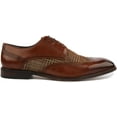 thumbnail image 2 of JUSTINREESS Curtis Men's Brown Two Tone Leather Lace Up Shoes With Chisel Toe Size 13, 2 of 6